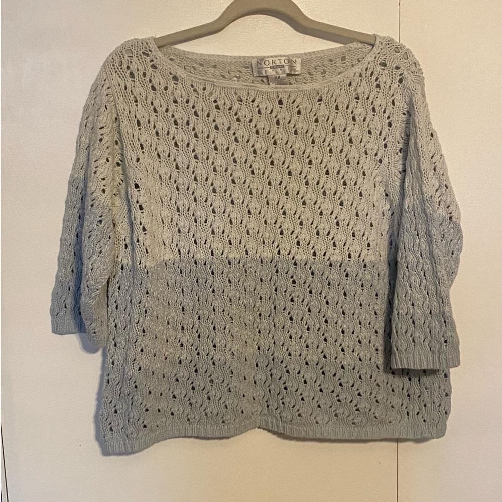 Norton Studio Women’s Vintage Crocheted Sweater, 2X